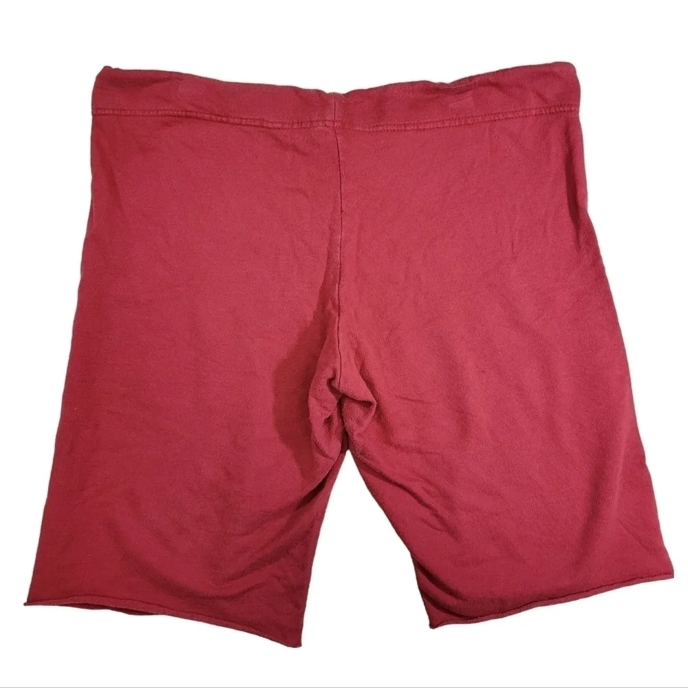 Bella Canvas Womens Red Bermuda Shorts With‎ adjustable Waist 100% Cotton Size M